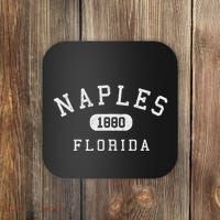 Naples Florida Est 1880 Varsity Arched Text Coaster thumb 0