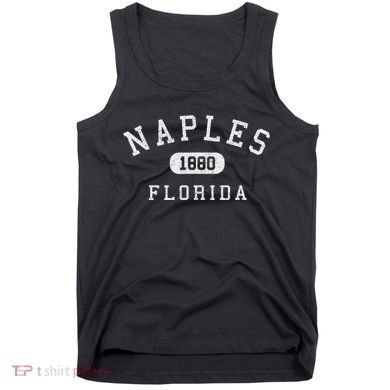 Naples Florida Est 1880 Varsity Arched Text Tank Top