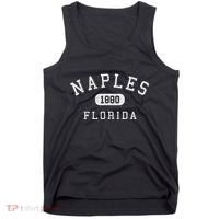 Naples Florida Est 1880 Varsity Arched Text Tank Top thumb 0