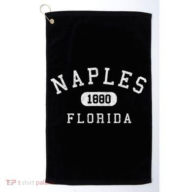Naples Florida Est 1880 Varsity Arched Text Golf Towel