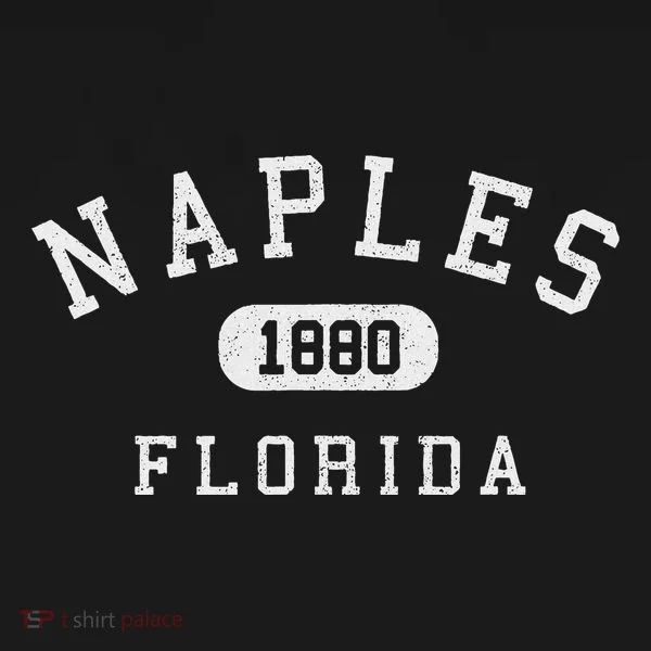 Naples Florida Est 1880 Varsity Arched Text Women's T-Shirt