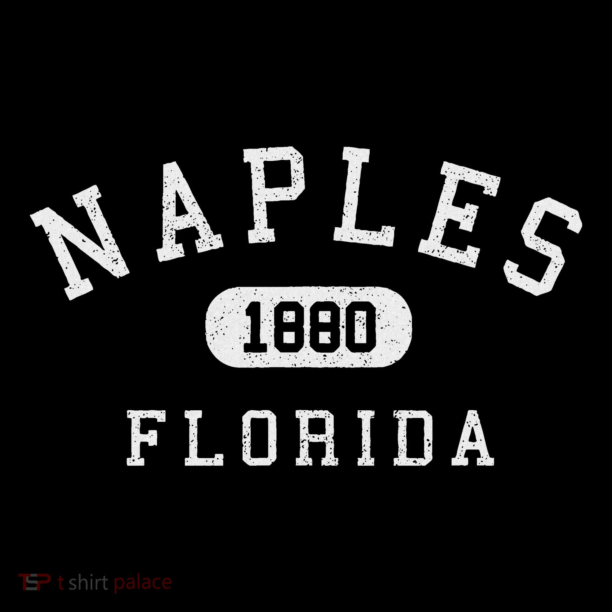 Naples Florida Est 1880 Varsity Arched Text Kids Sweatshirt