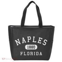 Naples Florida Est 1880 Varsity Arched Text Tote Bag thumb 0