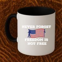 Never Forget Freedom Is Not Free Army Veterans Gift Coffee Mug thumb 2