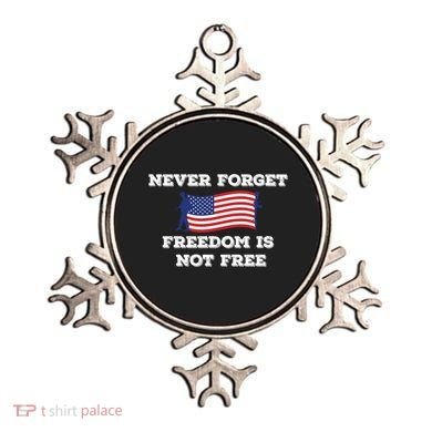 Never Forget Freedom Is Not Free Army Veterans Gift Ornament