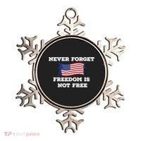 Never Forget Freedom Is Not Free Army Veterans Gift Ornament thumb 0
