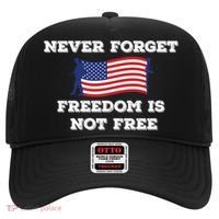 Never Forget Freedom Is Not Free Army Veterans Gift Hat thumb 0