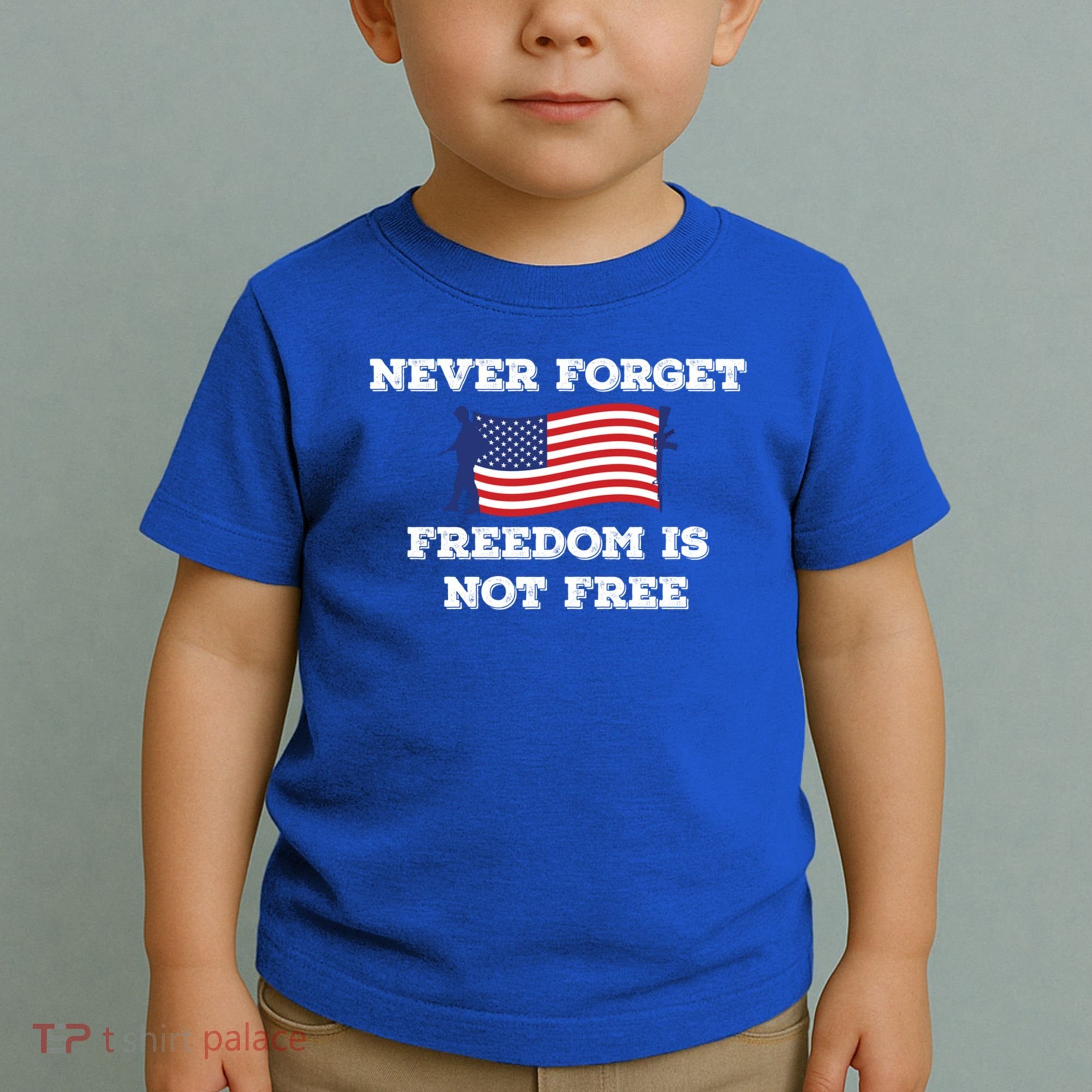 Never Forget Freedom Is Not Free Army Veterans Gift Toddler T-Shirt