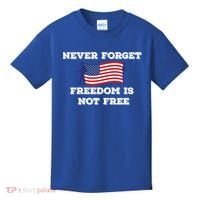 Never Forget Freedom Is Not Free Army Veterans Gift Kids T-Shirt thumb 0