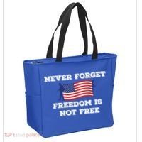 Never Forget Freedom Is Not Free Army Veterans Gift Tote Bag thumb 2