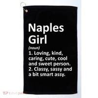 Naples Fl Florida Funny City Home Roots Gift Meaningful Gift Golf Towel thumb 0
