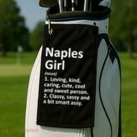 Naples Fl Florida Funny City Home Roots Gift Meaningful Gift Golf Towel thumb 2