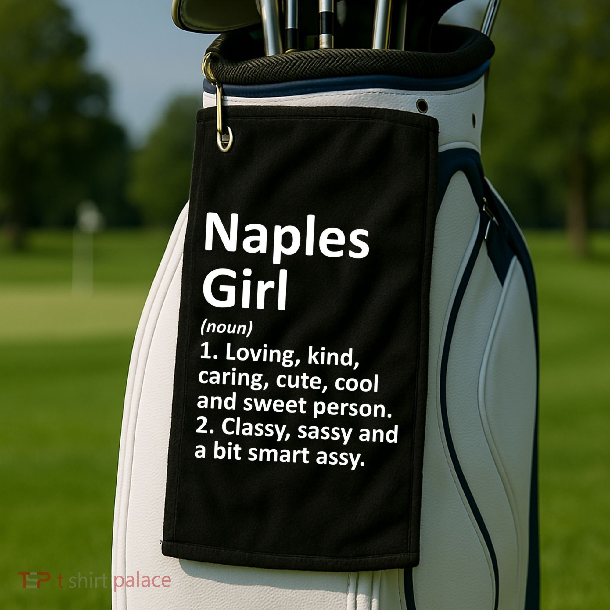 Naples Fl Florida Funny City Home Roots Gift Meaningful Gift Golf Towel