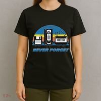 Never Forget Funny Retro Vintage Vhs Cassette Floppy Disk T-Shirt thumb 4