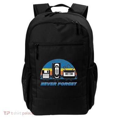 Never Forget Funny Retro Vintage Vhs Cassette Floppy Disk Backpack