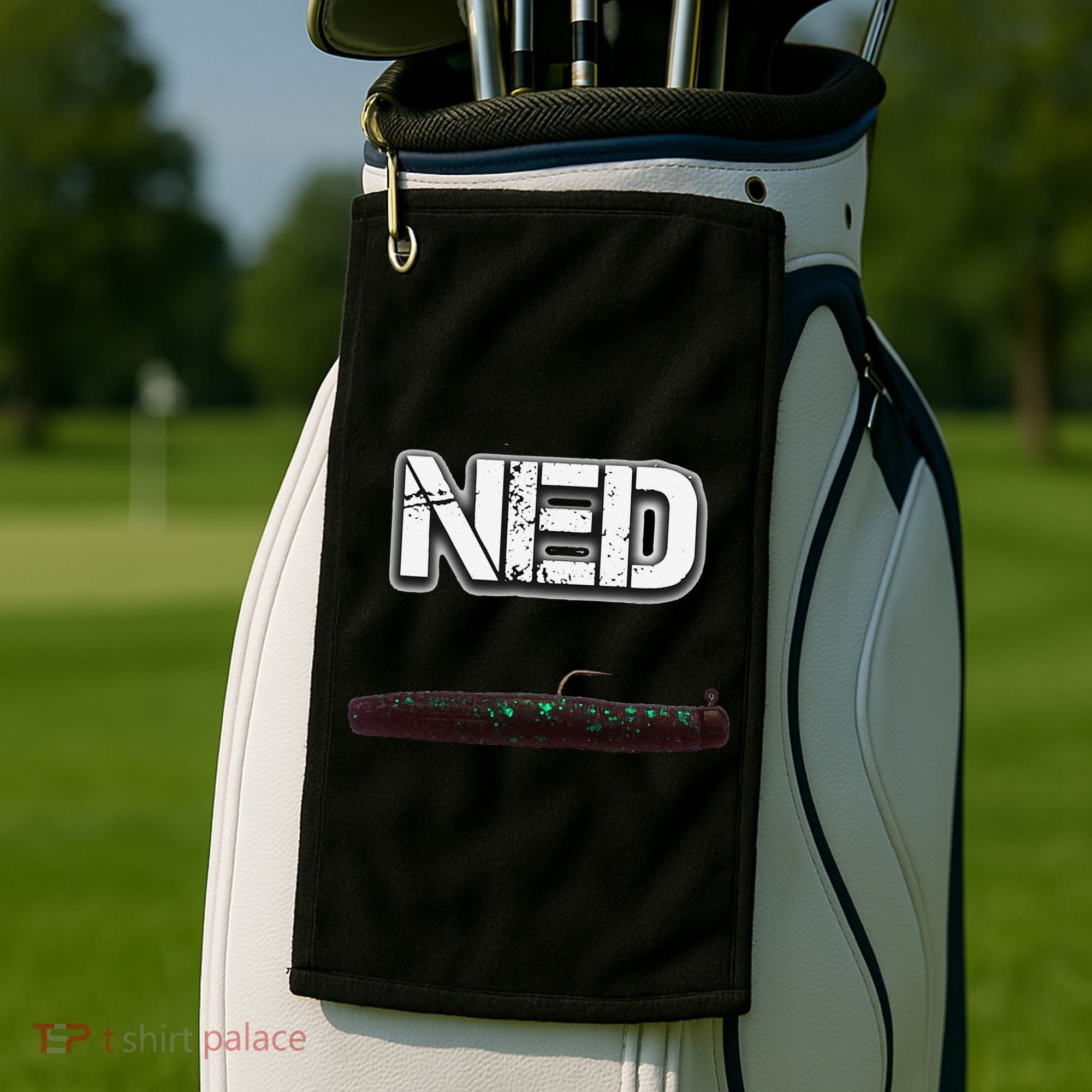 NED Freshwater Fishing Lure Largemouth Bass Golf Towel