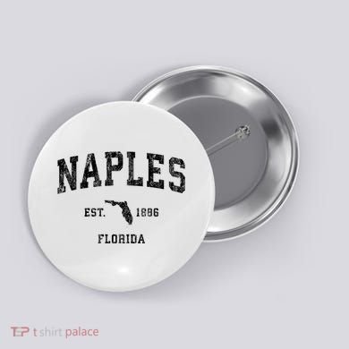 Naples Florida Fl Vintage Established Sports Design Button