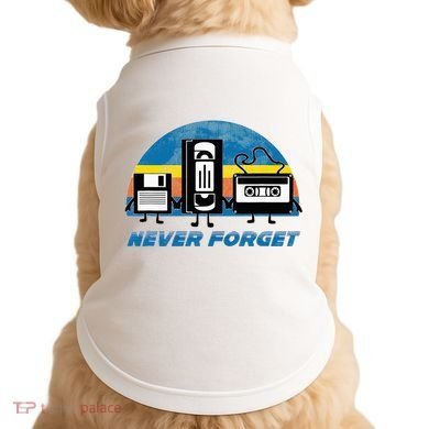 Never Forget Funny Retro Vintage Vhs Cassette Floppy Disk Doggie Tank