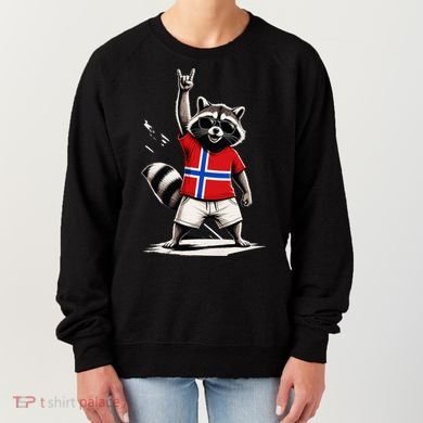 Norwegian Flag Funny Raccoon Norway Women's Sweatshirt