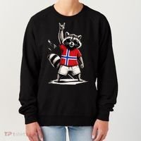 Norwegian Flag Funny Raccoon Norway Women's Sweatshirt thumb 0