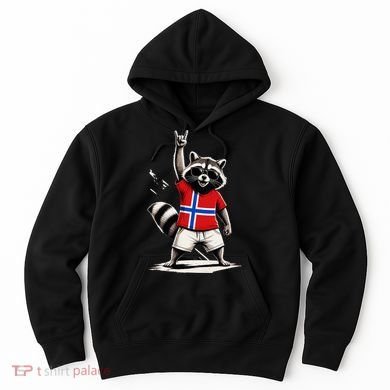 Norwegian Flag Funny Raccoon Norway Hoodie