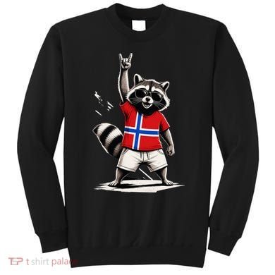 Norwegian Flag Funny Raccoon Norway Sweatshirt