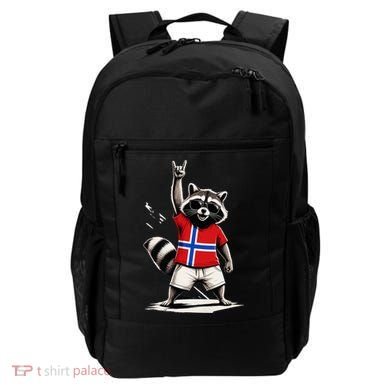 Norwegian Flag Funny Raccoon Norway Backpack