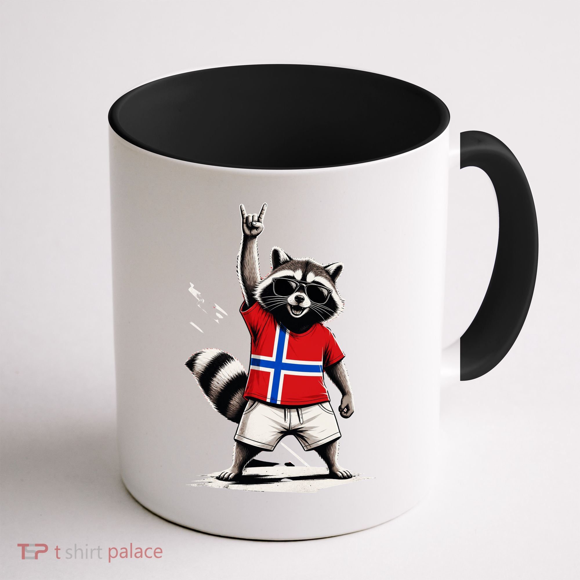 Norwegian Flag Funny Raccoon Norway Coffee Mug