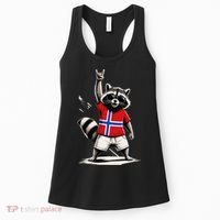 Norwegian Flag Funny Raccoon Norway Women's Tank Top thumb 0