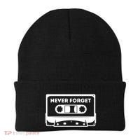 Never Forget Floppy Disk Cassette Never Forget Geek Vhs Gift Beanie thumb 0