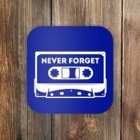 Never Forget Floppy Disk Cassette Never Forget Geek Vhs Gift Coaster thumb 0