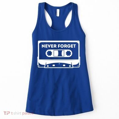 Never Forget Floppy Disk Cassette Never Forget Geek Vhs Gift Women's Tank Top