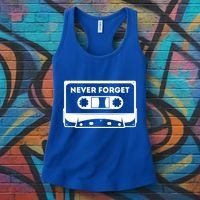 Never Forget Floppy Disk Cassette Never Forget Geek Vhs Gift Women's Tank Top thumb 3