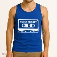 Never Forget Floppy Disk Cassette Never Forget Geek Vhs Gift Tank Top thumb 3