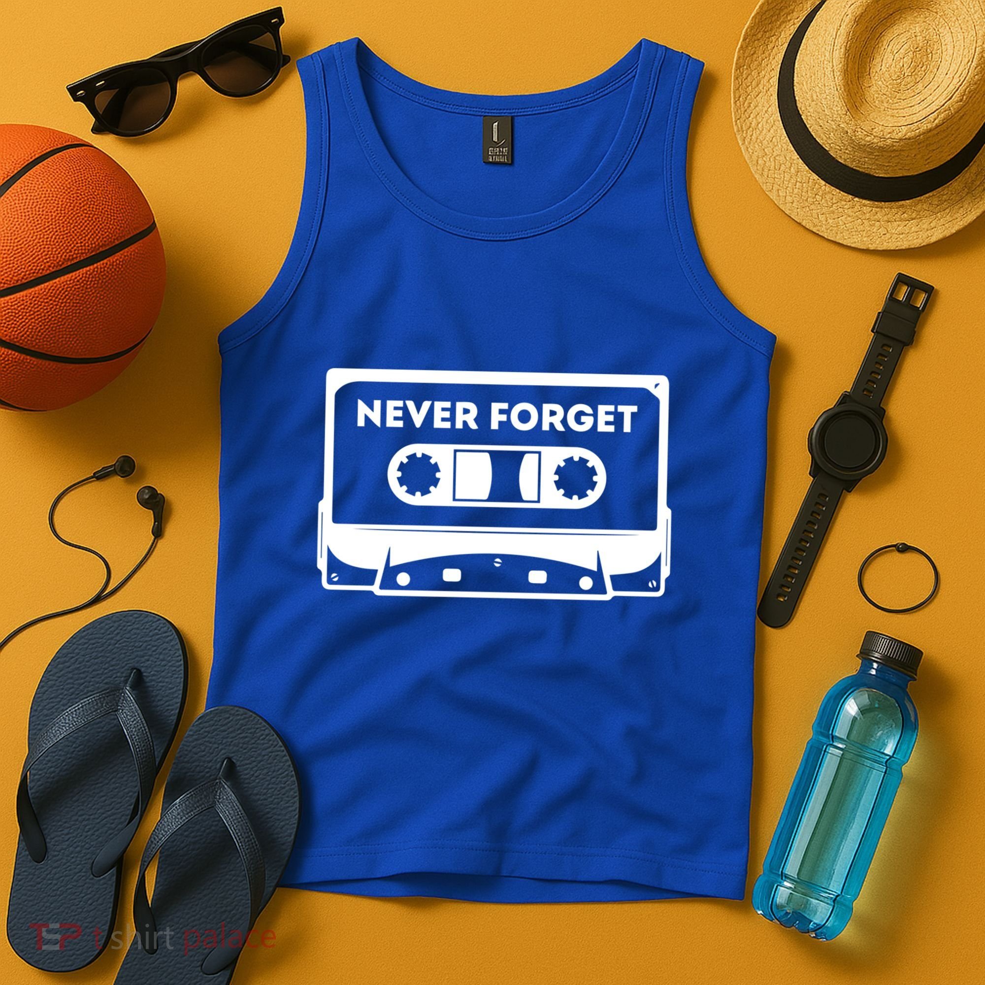 Never Forget Floppy Disk Cassette Never Forget Geek Vhs Gift Tank Top