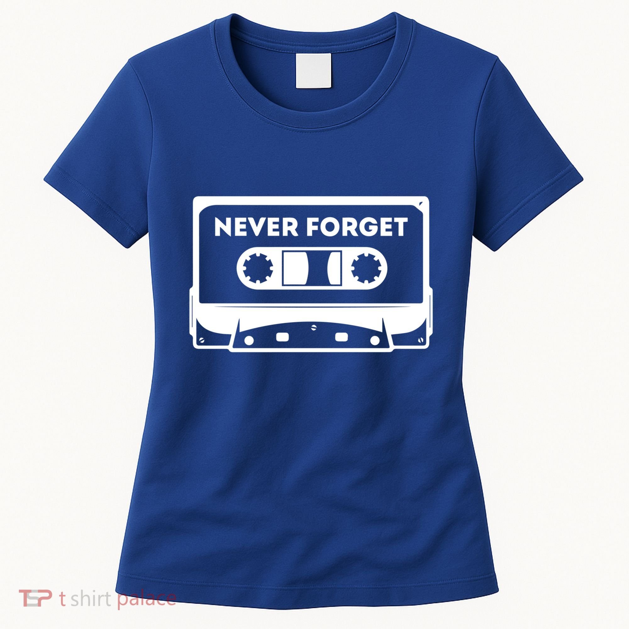 Never Forget Floppy Disk Cassette Never Forget Geek Vhs Gift Women's T-Shirt