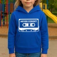 Never Forget Floppy Disk Cassette Never Forget Geek Vhs Gift Kids Hoodie thumb 3