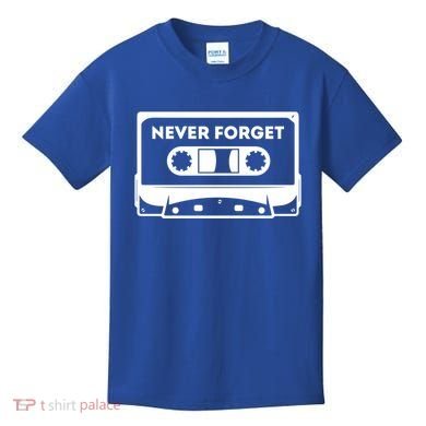 Never Forget Floppy Disk Cassette Never Forget Geek Vhs Gift Kids T-Shirt