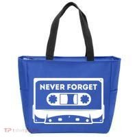 Never Forget Floppy Disk Cassette Never Forget Geek Vhs Gift Tote Bag thumb 0