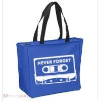 Never Forget Floppy Disk Cassette Never Forget Geek Vhs Gift Tote Bag thumb 2