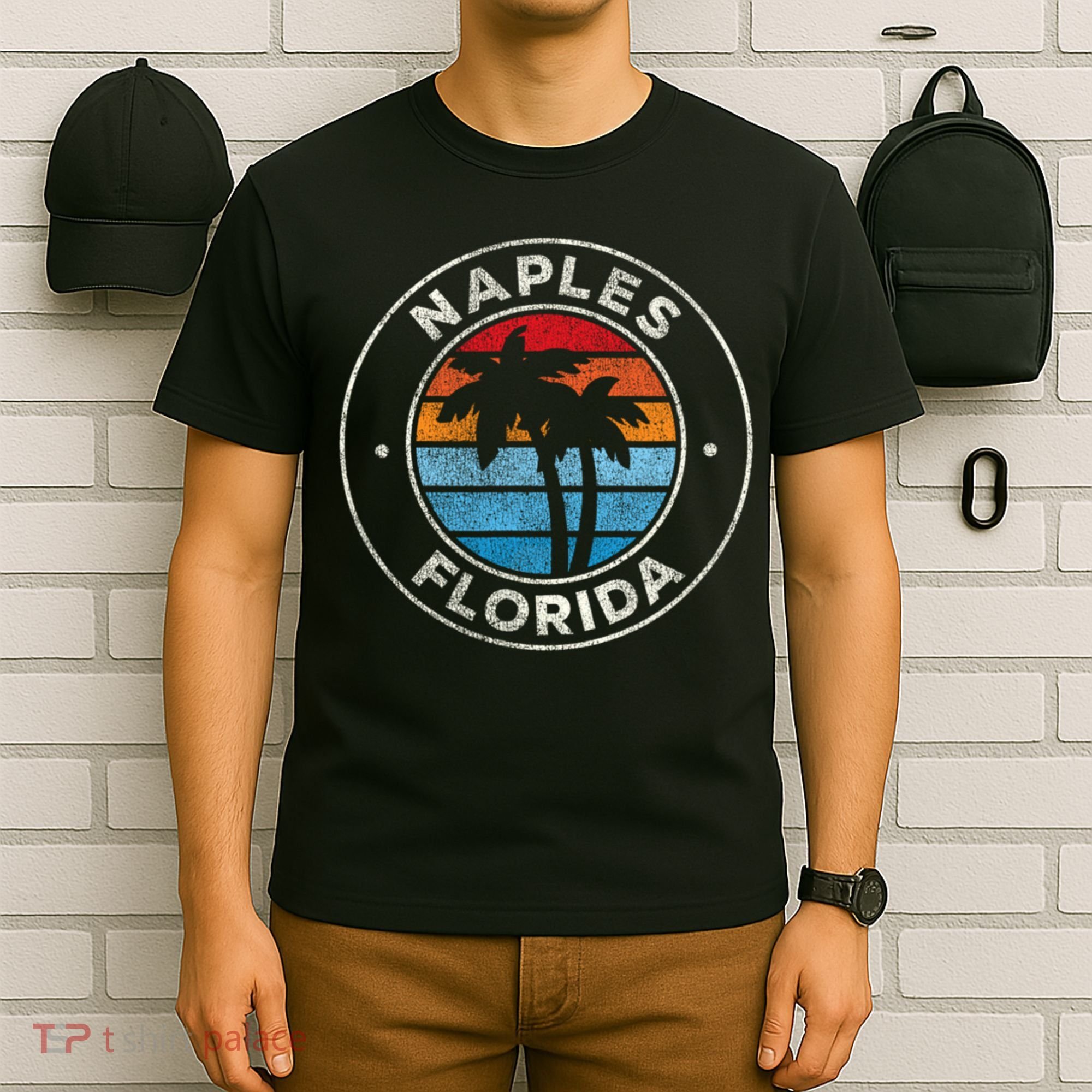 Naples Florida FL Vintage Graphic Retro 70s T-Shirt