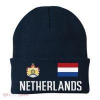 Netherlands Flag Football Soccer Fan Gift Beanie thumb 0