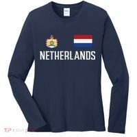 Netherlands Flag Football Soccer Fan Gift Women's Long Sleeve Shirt thumb 0