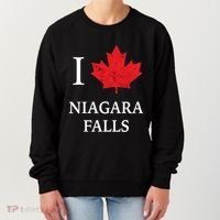 Niagara Falls Gift Red Maple Leaf Canada Great Gift Women's Sweatshirt thumb 0