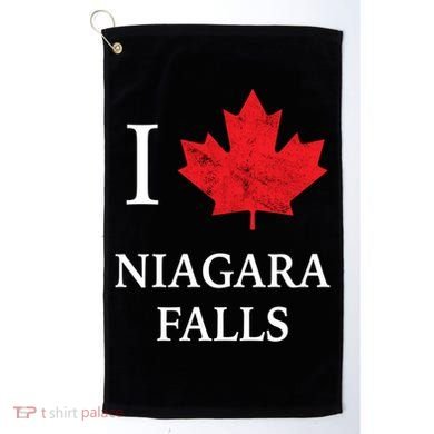 Niagara Falls Gift Red Maple Leaf Canada Great Gift Golf Towel