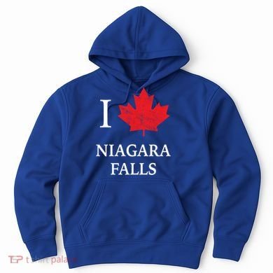 Niagara Falls Gift Red Maple Leaf Canada Great Gift Hoodie