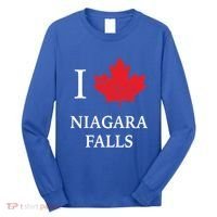 Niagara Falls Gift Red Maple Leaf Canada Great Gift Long Sleeve Shirt thumb 0