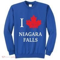 Niagara Falls Gift Red Maple Leaf Canada Great Gift Sweatshirt thumb 0