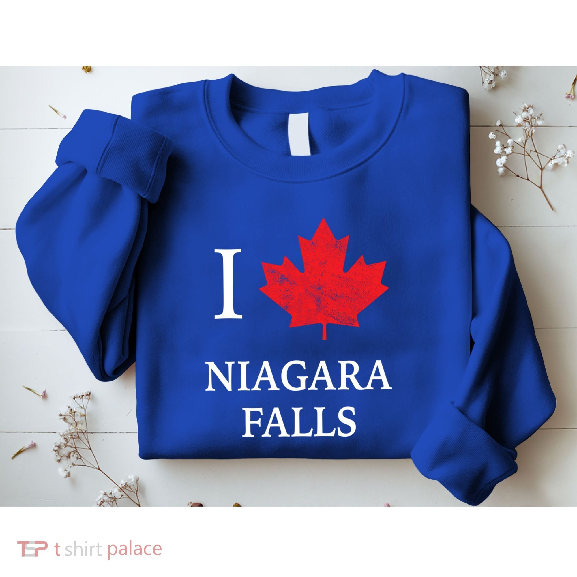 Niagara Falls Gift Red Maple Leaf Canada Great Gift Sweatshirt