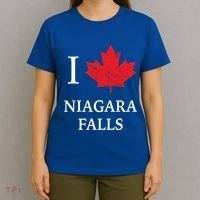 Niagara Falls Gift Red Maple Leaf Canada Great Gift T-Shirt thumb 4